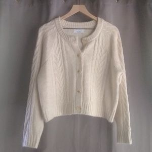 COPY - Cropped Ivory Cardigan with Buttons
